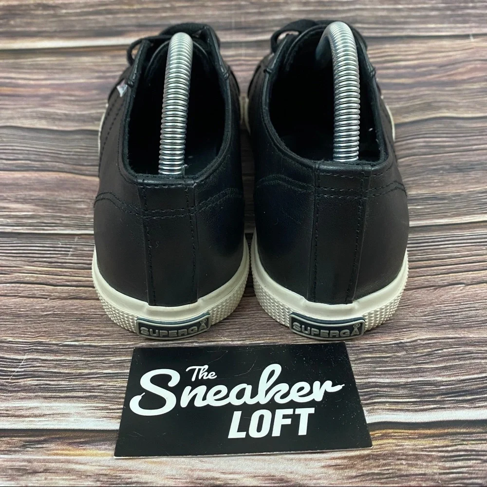 Superga Black Rubber Women's Fashion Sneakers Size 10